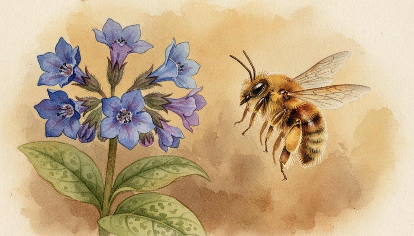 Aquarell-Illustration der Gattung Anthophora — künstlerische Darstellung, nicht zur Bestimmung
