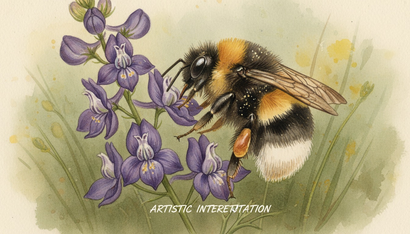 Aquarell-Illustration der Gattung Bombus — künstlerische Darstellung, nicht zur Bestimmung